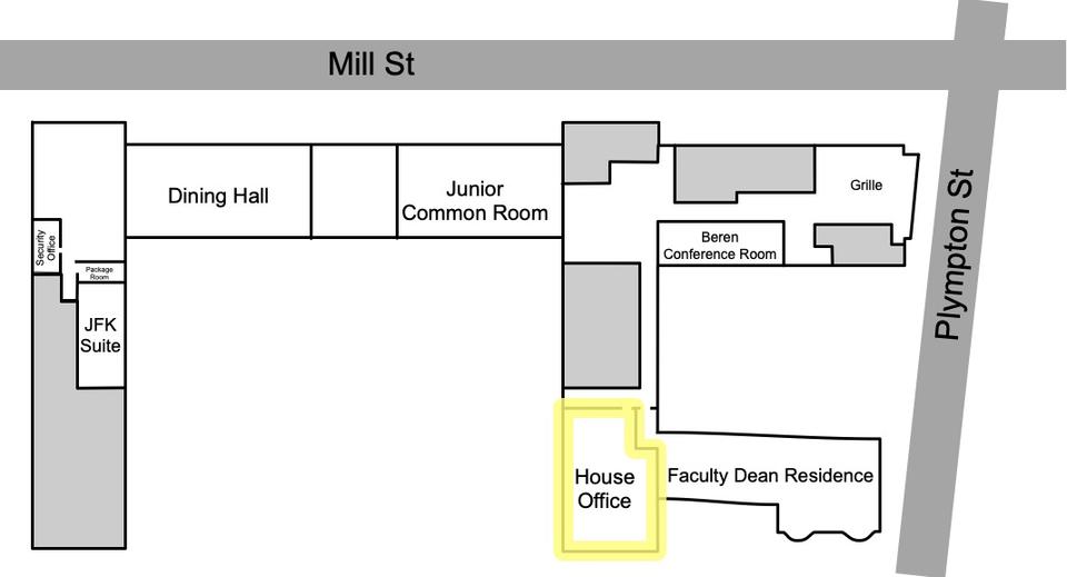 Map of Gore Hall, highlighting House Office